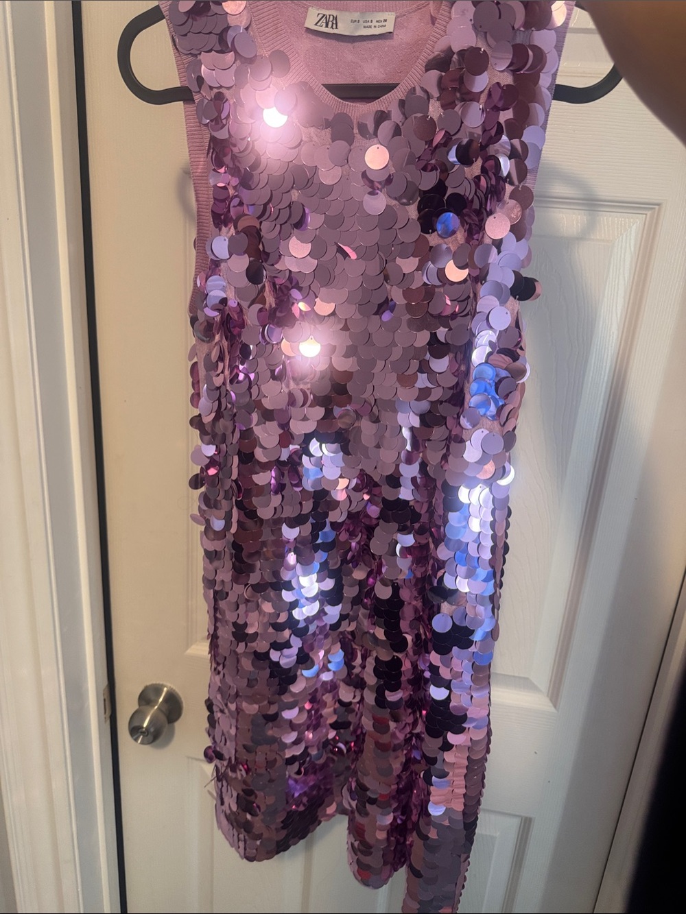 Zara Purple Sequin Party Dress (NWT)